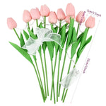 bouquet tulipes artificielles jaune blanc rose decoration intérieure nuit lumière cadeau anniversaire mariage