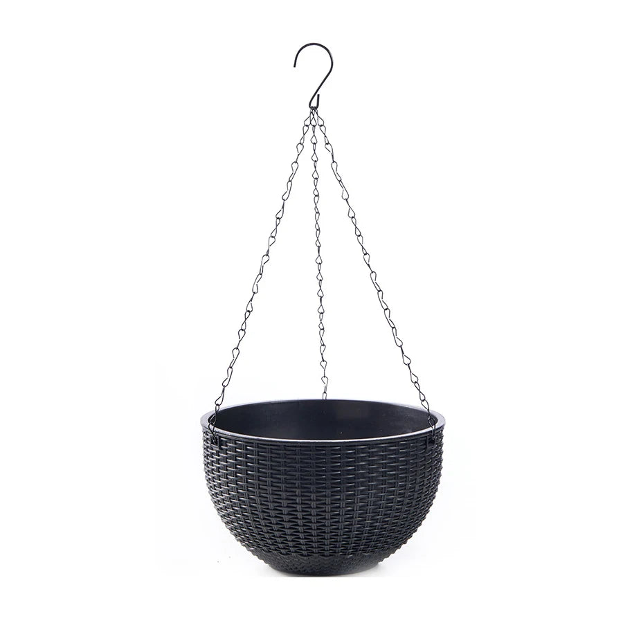 panier suspendu tissé moderne crochets métalliques drainage fleur pot intérieur extérieur