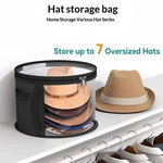 sac rangement transparent moderne chapeaux noir maille ceinture voyage plage