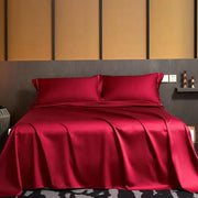 Parure de lit en satin de luxe - Ensemble drap plat, drap-housse et taies d'oreiller - Ombre Interieur