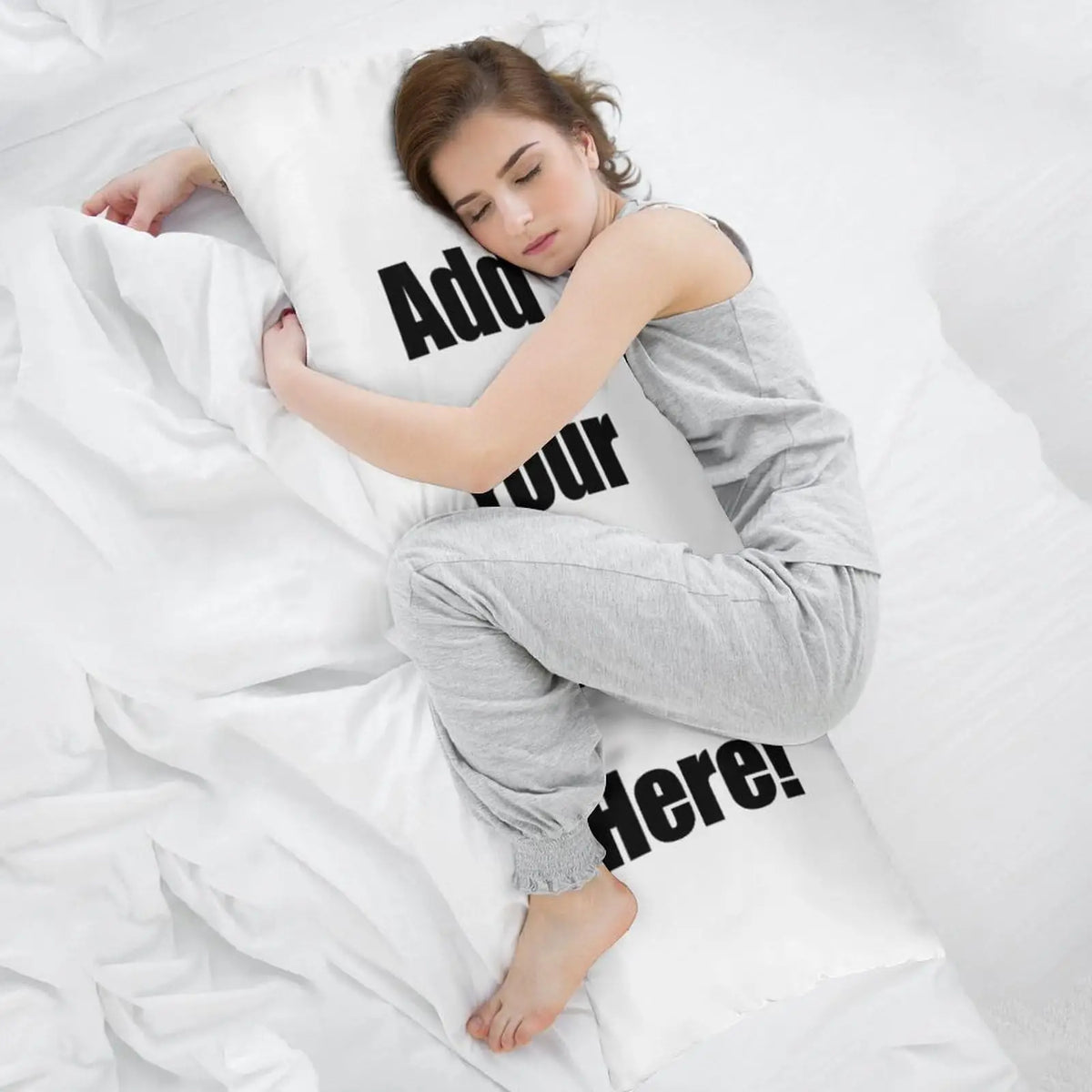 housse coussin personnalisable moderne imprimé noir blanc 100% polyester 40x100cm lit