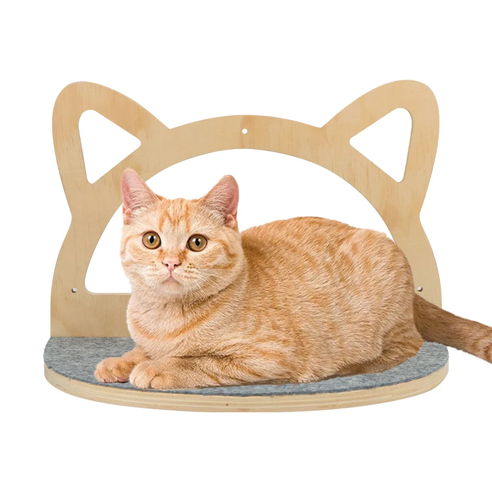 meuble chat suspendu bois naturel gris moderne tapis vis fixation notice
