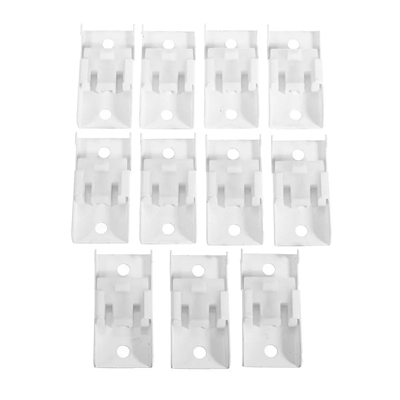 accessoires rail rideau poulies vis métalliques supports montage blanc anneaux bouclesétalement