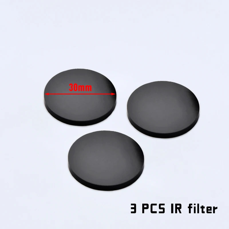 lentilles noires transparentes 30mm 28mm 26mm 25.4mm diffuse ir filter led chasse