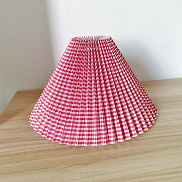 abat jour plissé moderne élégant rose beige vert foncé bleu jaune orange blanc carreaux