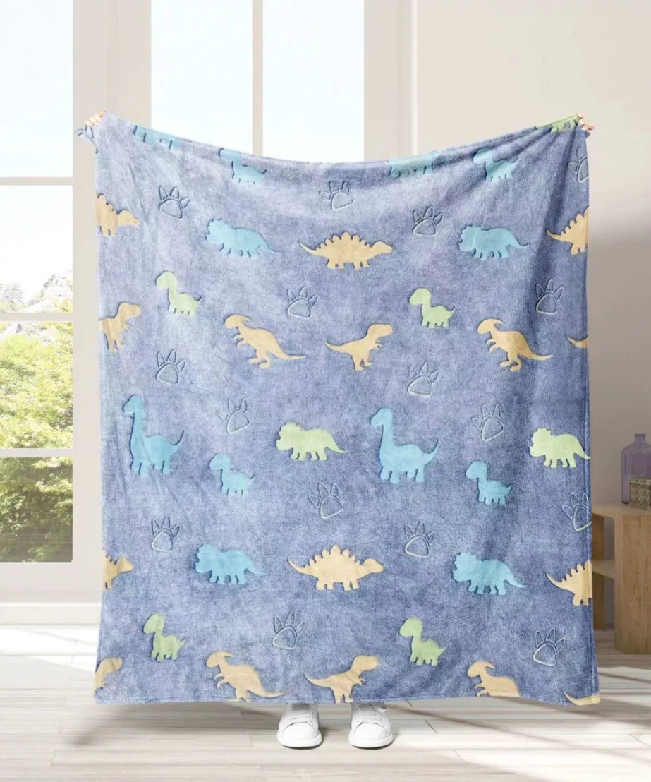 couverture licorne multicolore effet tie dye étoiles enfants moderne portable hiver