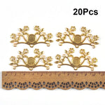 connecteurs métal doré feuilles branches décoration artisanale scrapbooking bijouterie 21 78mm