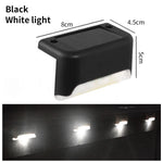 éclairage solaire moderne escalier autoinstallation led panneau solaire adhésif noir blanc lumineux minimaliste