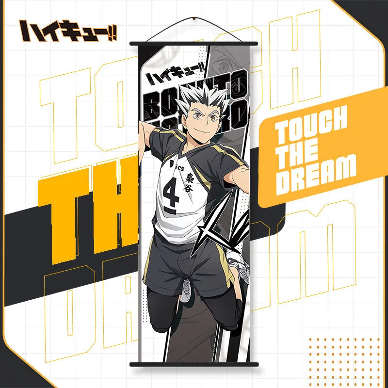 affiche bannière anime tobio kageyama orange noir illustration volley ballSuspense, demandé impose contraintes strictes