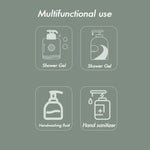 distributeur savon liquide blanc vert moderne 450ml transparent minimaliste bouchon visualisation salle bain