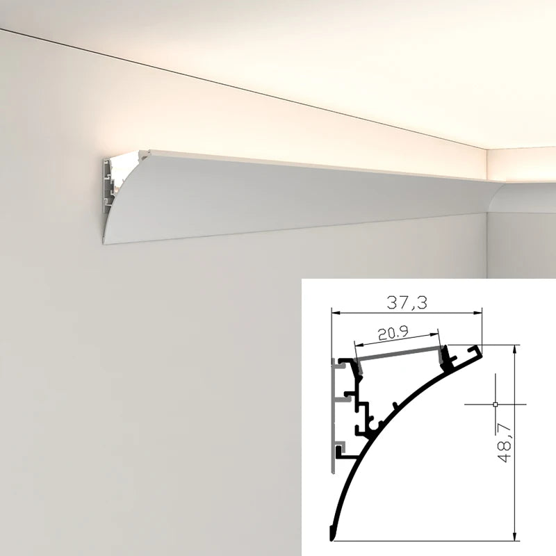 éclairage intérieur led barre lumineuse aluminium blanc moderne clips chambre coucher