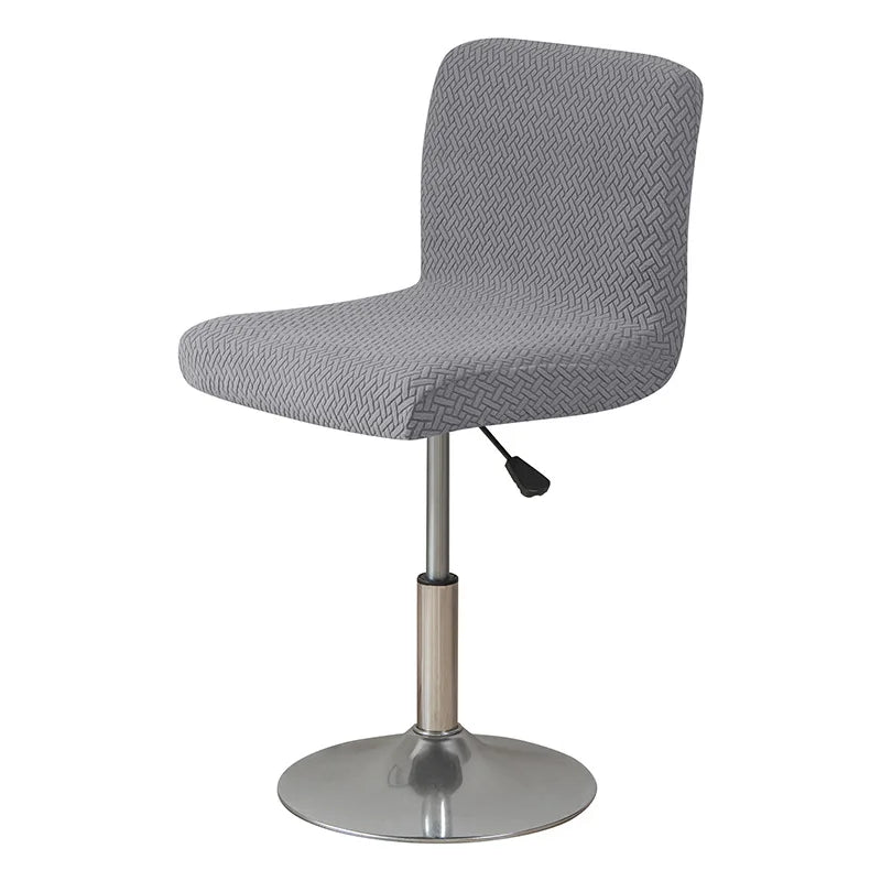 housse chaise haute tissu géométrique gris moderne pied rotatif elastic band