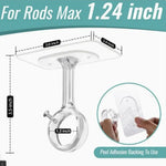 anneaux rideau transparents moderne auto adhésifs sans perçage brackets supports chambre salle bain