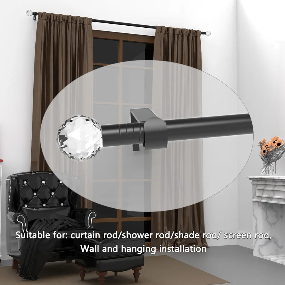 tige rideau noir moderne tringle rideaux suspension guide 28 48 pouces