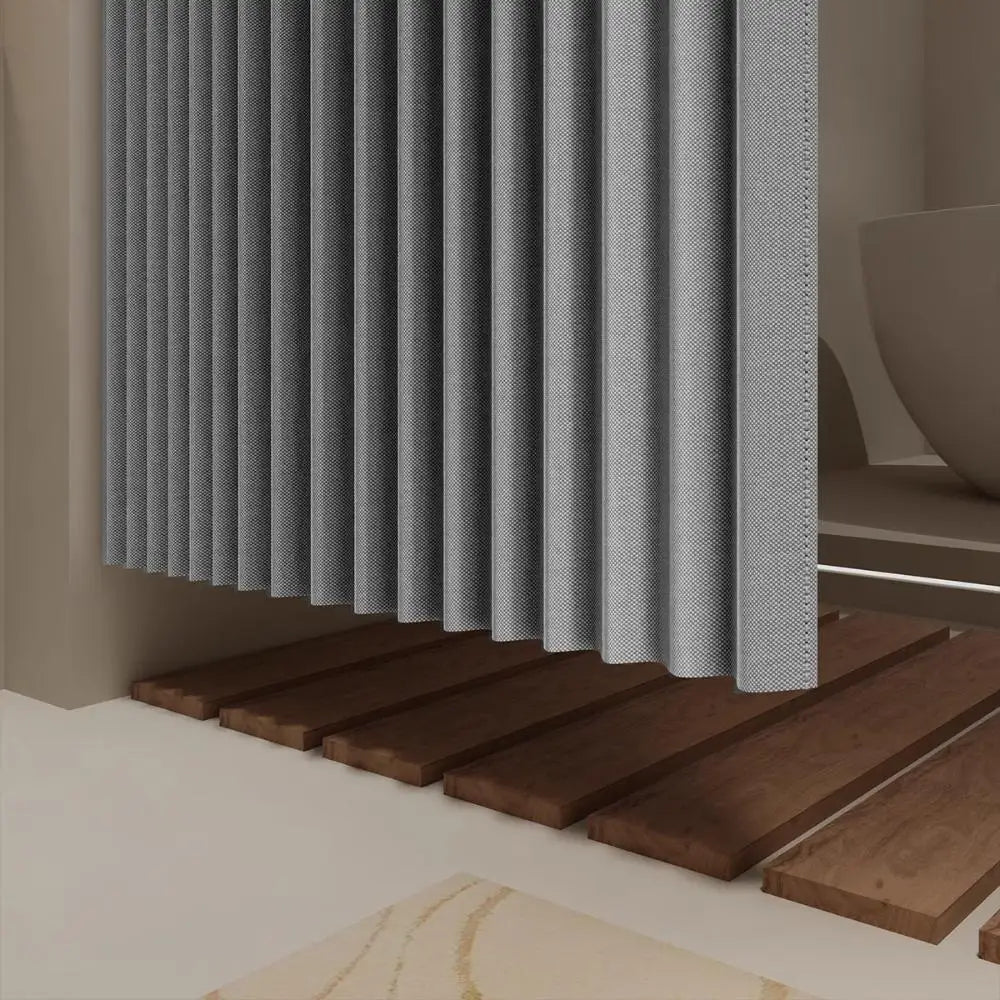 rideau douche gris rayures moderne ourlet standard polyester 100x180cm 100x200cm 120x200cm 150x200cm 180x200cm 200x200cm