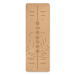 tapis yoga marron mandala om floral ethnique boho chic antidérapant écologique 183x58cm