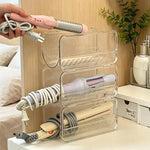 organisateur rangement accessoires coiffure transparent clips modernes fers lissers sèche cheveux cordonnets minimalistes