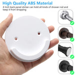 rideau douche transparent moderne fixe adhésif blanc respectueux environnement stickers vis tiges