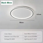 Plafonnier LED moderne blanc rond lisse 50cm 80cm chambre salon