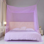filet lit transparent moderne polyester coton blanc rose bleu violet jaune camping chambre coucher