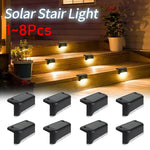 lampe solaire escalier noir marron moderne adhésive led autoinstallation ip65extérieur jardin