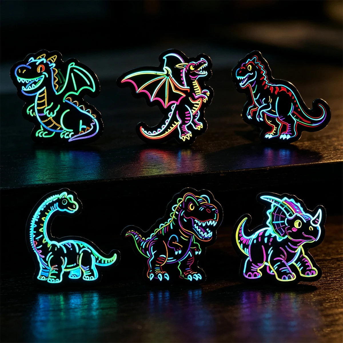 épingles broches dinosaures pop art couleurs vives accessoires cosplay bijouterie décoration sacs dos