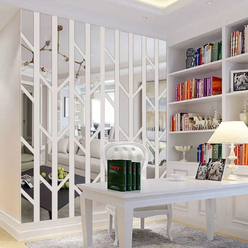 panneau decoratif acrylique geometrique moderne blanc noir decoration mur salon chambre