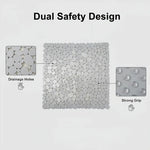 tapis salle bain douche galets antidérapant motifs ronds drainage ventouses moderne minimaliste