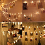 guirlande lumineuse led pinces photo 10 20 40 led multicolore noel decoration fenetre festif