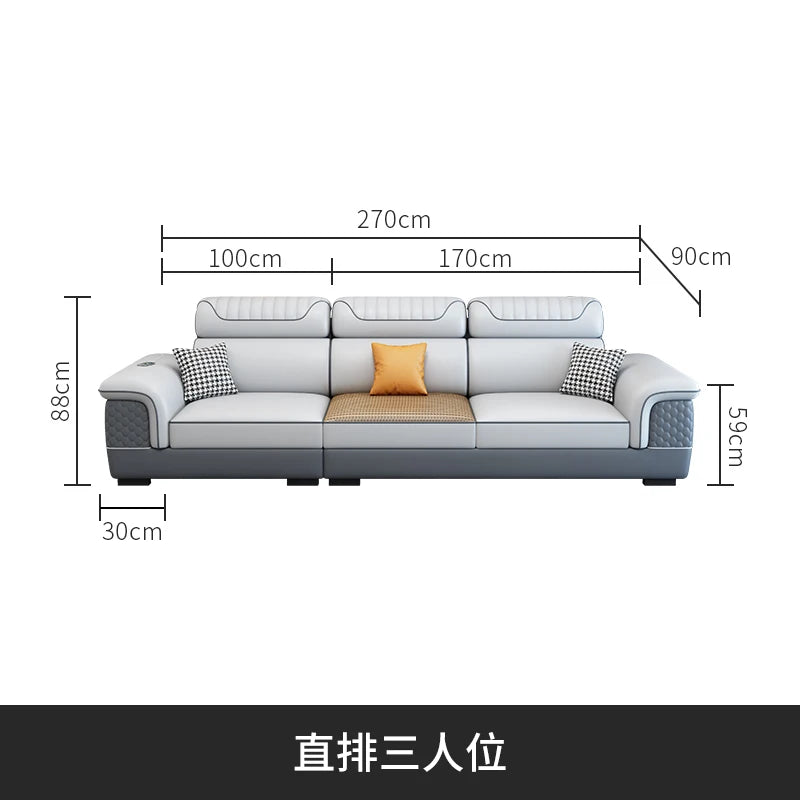 canapé d'angle moderne gris clair gris foncé beige noir tissu rayures géométrique coussins