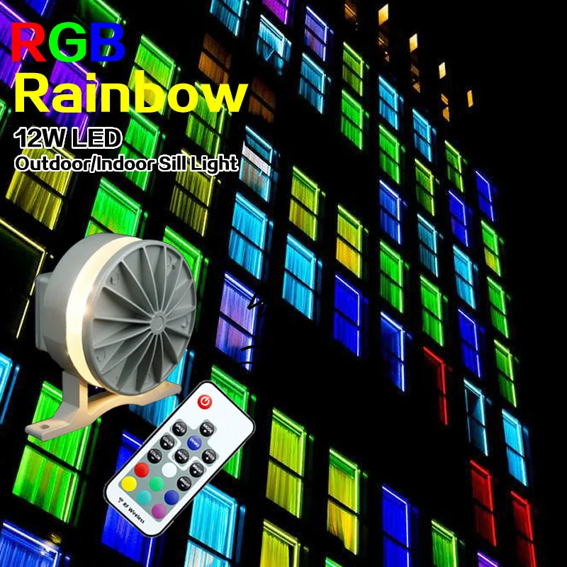 applique murale led rgb 12w moderne éclairage intérieur extérieur rainbows télécommande bluetooth