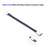 connecteur extension câble bande led rgb broches fils électriques éclairage intérieur blanc noir