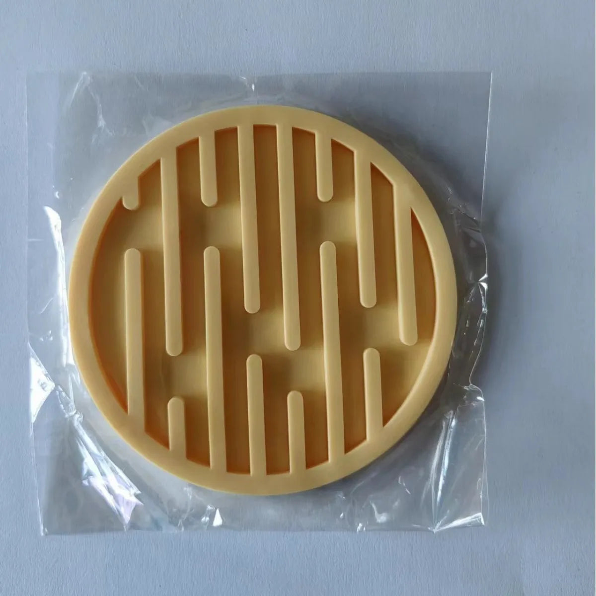 coasters silicone rayés moderne bleu gris noir orange beige marbre