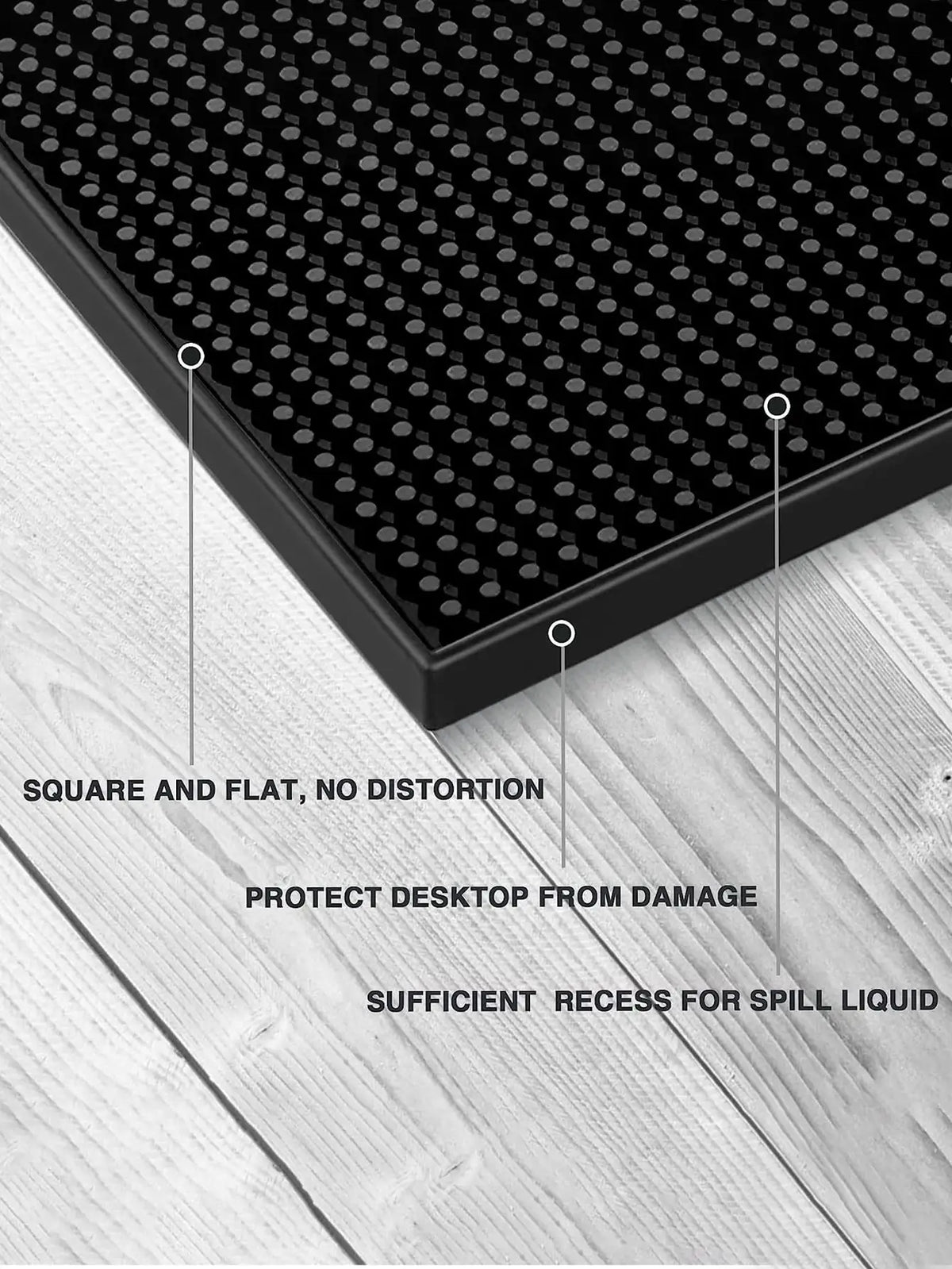 tapis bar moderne noir perforé pvc durable antidérapant comptoir rectangle