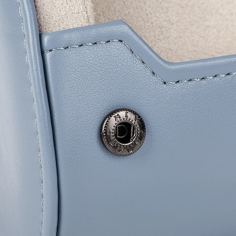 boîte montres cuir moderne gris clair bleu clair slots réutilisable respectueux environnement