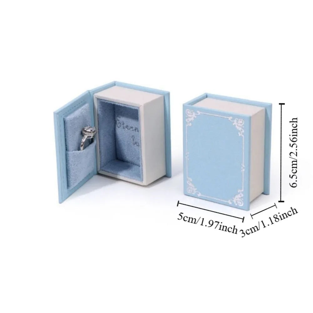 boîtes bijoux bleu clair rose pâle motifs floraux velours doux classique vintage rangement anneaux
