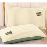taies d'oreiller géométriques polyester 48x74cm bleu clair moderne adhésif chambre coucher