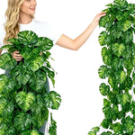 décoration intérieure plante artificielle verte feuilles grandes vigne moderne opaquement sans pot