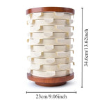 présentoir bijoux rotatif velours bois beige gris moderne clips removable supports individuels