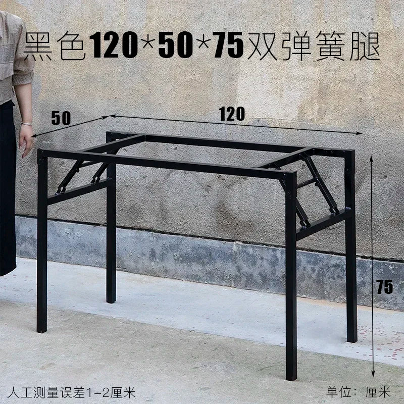 support table pliable métal noir robuste structure moderne pieds fer