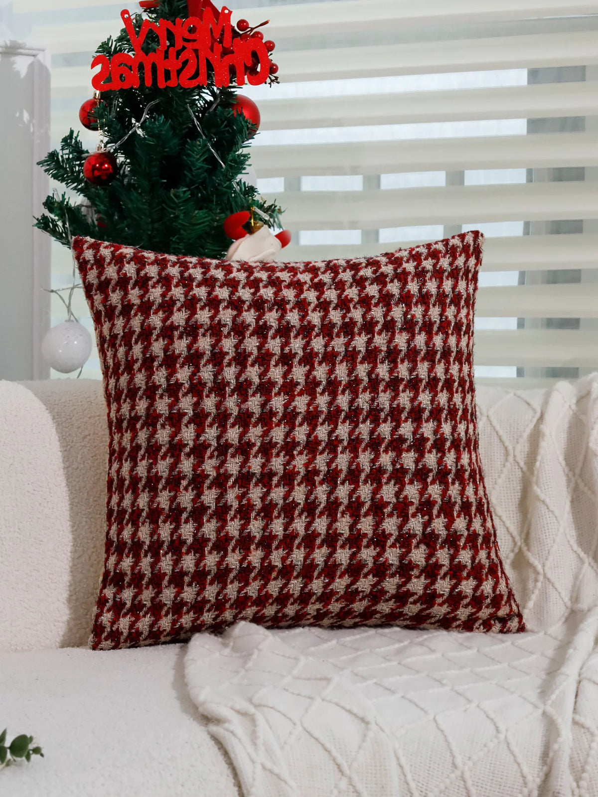 coussin géométrique rouge vert décoration maison lit canapé voiture contemporain simple