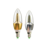 ampoule led e14 7w 9w transparente dorée argentée moderne 360° blanc froid 5500k 7000k
