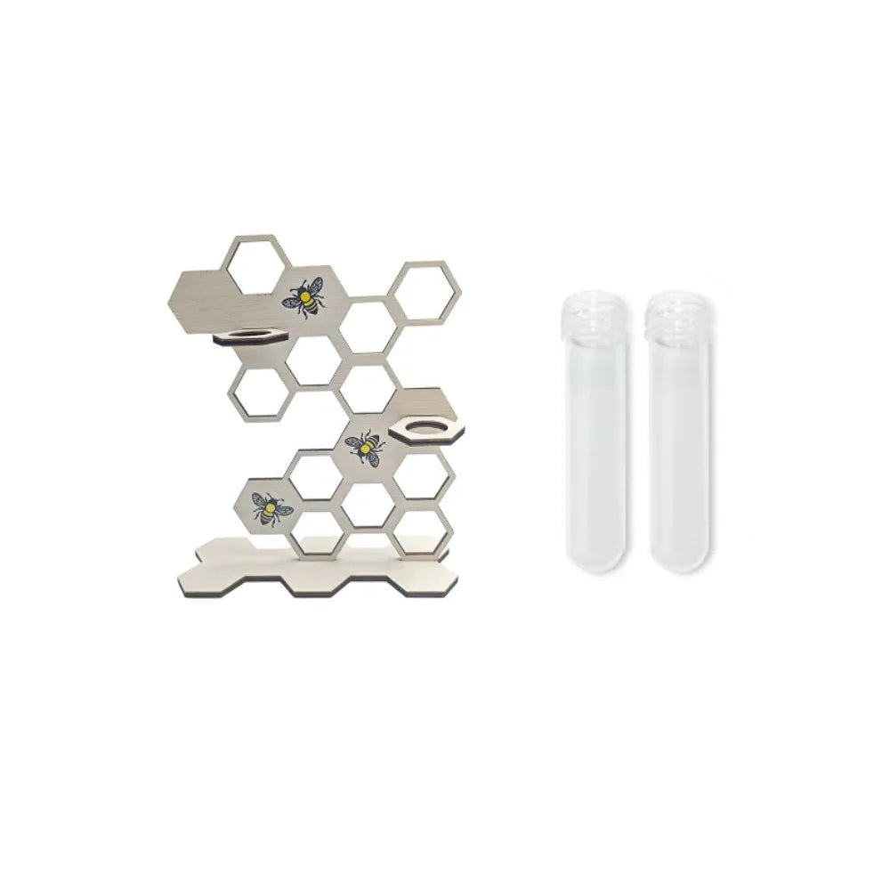porte plantes moderne porte clés adhésifs hexagonnels motifs géométriques plantes artificielles marron foncé minimaliste