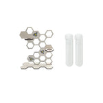 porte plantes moderne porte clés adhésifs hexagonnels motifs géométriques plantes artificielles marron foncé minimaliste