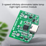 module contrôle lampe table 8W LED tactile vitesses vert circuit imprimé composants électroniques USB