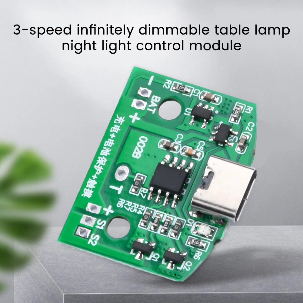 module contrôle lampe table 8W LED tactile vitesses vert circuit imprimé composants électroniques USB