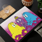 tapis multicolore dessins animés personnages cartoon table maison isolation thermique plats occidentaux