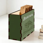 rangement bois marque pages décoratif literaire dessins fleurs livres ouverts