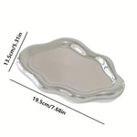 support bijoux blanc moderne plateaux rangement minimaliste pvc opaques lisses rond