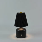 lampe table led blanc marron rose plissée moderne interrupteur tactile charge type